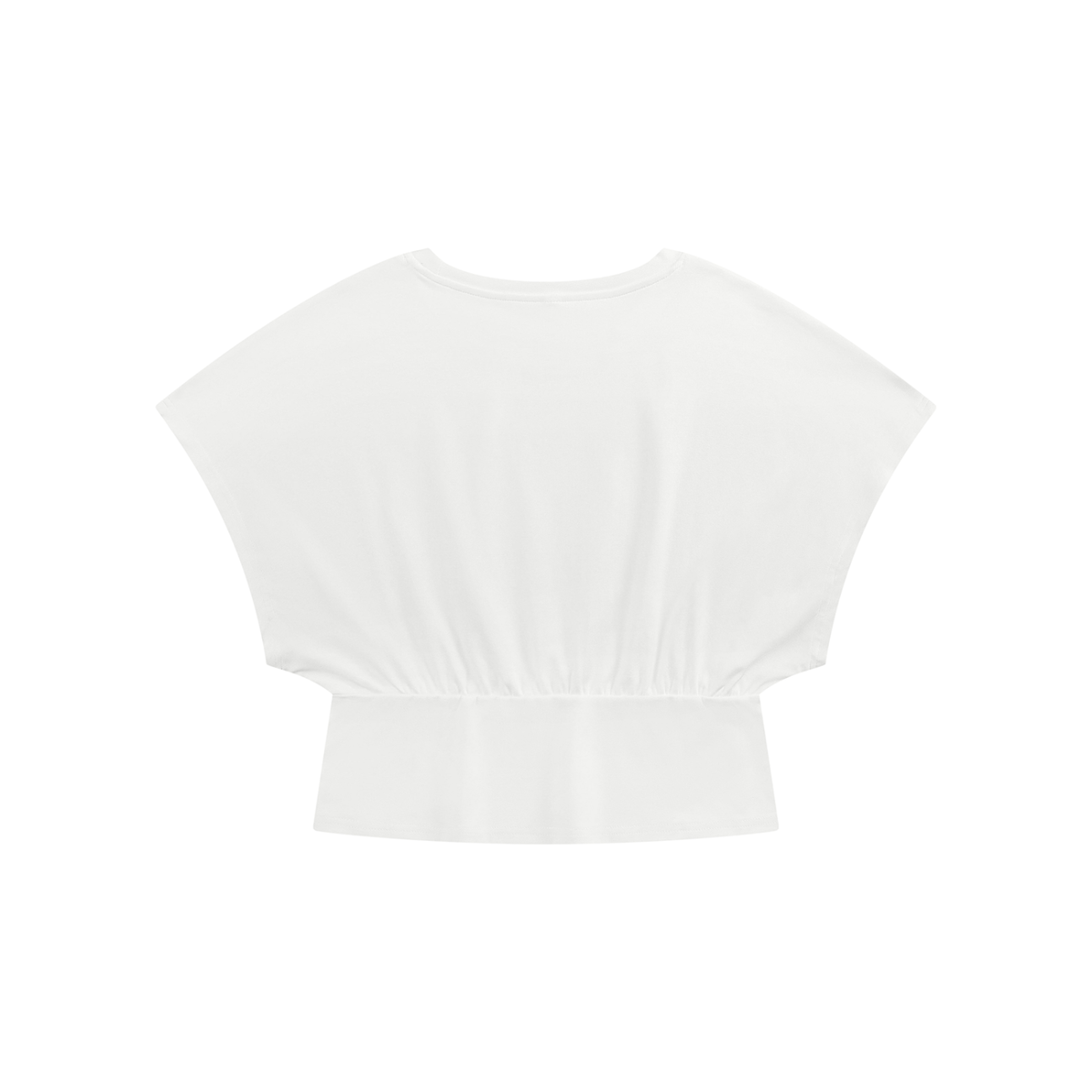 NEVER DEFEATED CROPPED DOLMAN TSHIRT 'WHITE'
