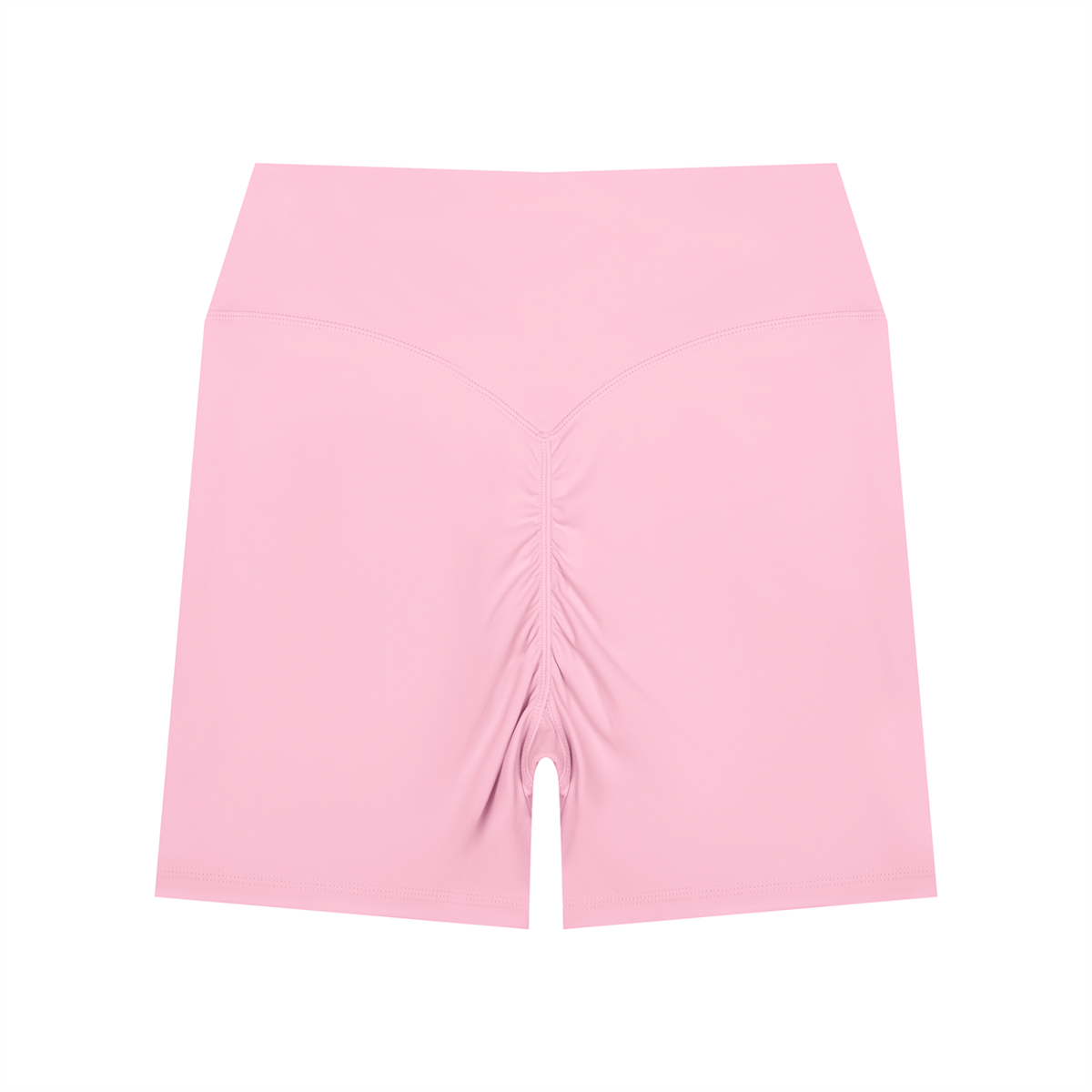 NEVER DEFEATED HIGH WAISTED YOGA SHORTS 'PINK'