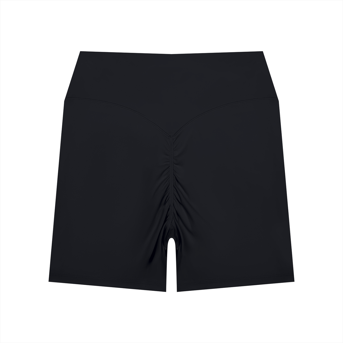 NEVER DEFEATED HIGH WAISTED YOGA SHORTS 'BLACK'