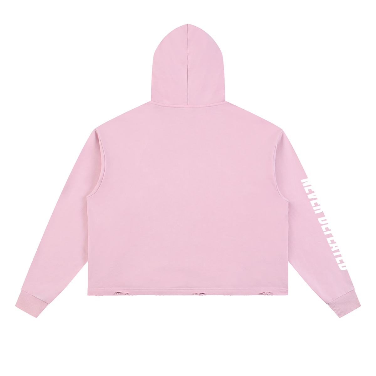 Vintage Washed Frayed-Hem Hoodie
