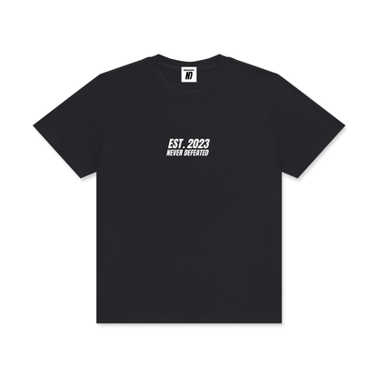 NEVER DEFEATED CLASSIC TEE ‘BLACK’