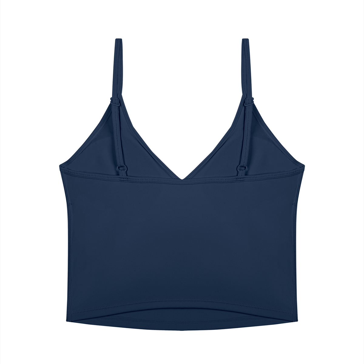 NEVER DEFEATED V-NECK YOGA TANK TOP 'BLUE'