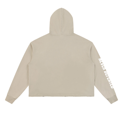 Vintage Washed Frayed-Hem Hoodie