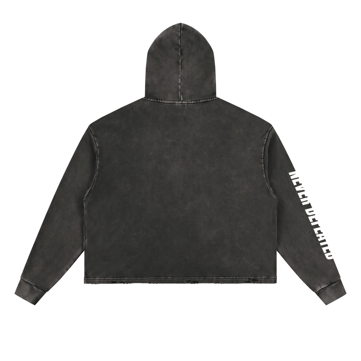 Vintage Washed Frayed-Hem Hoodie