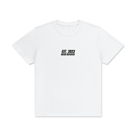 NEVER DEFEATED CLASSIC TEE 'VOLUME 2' WHITE