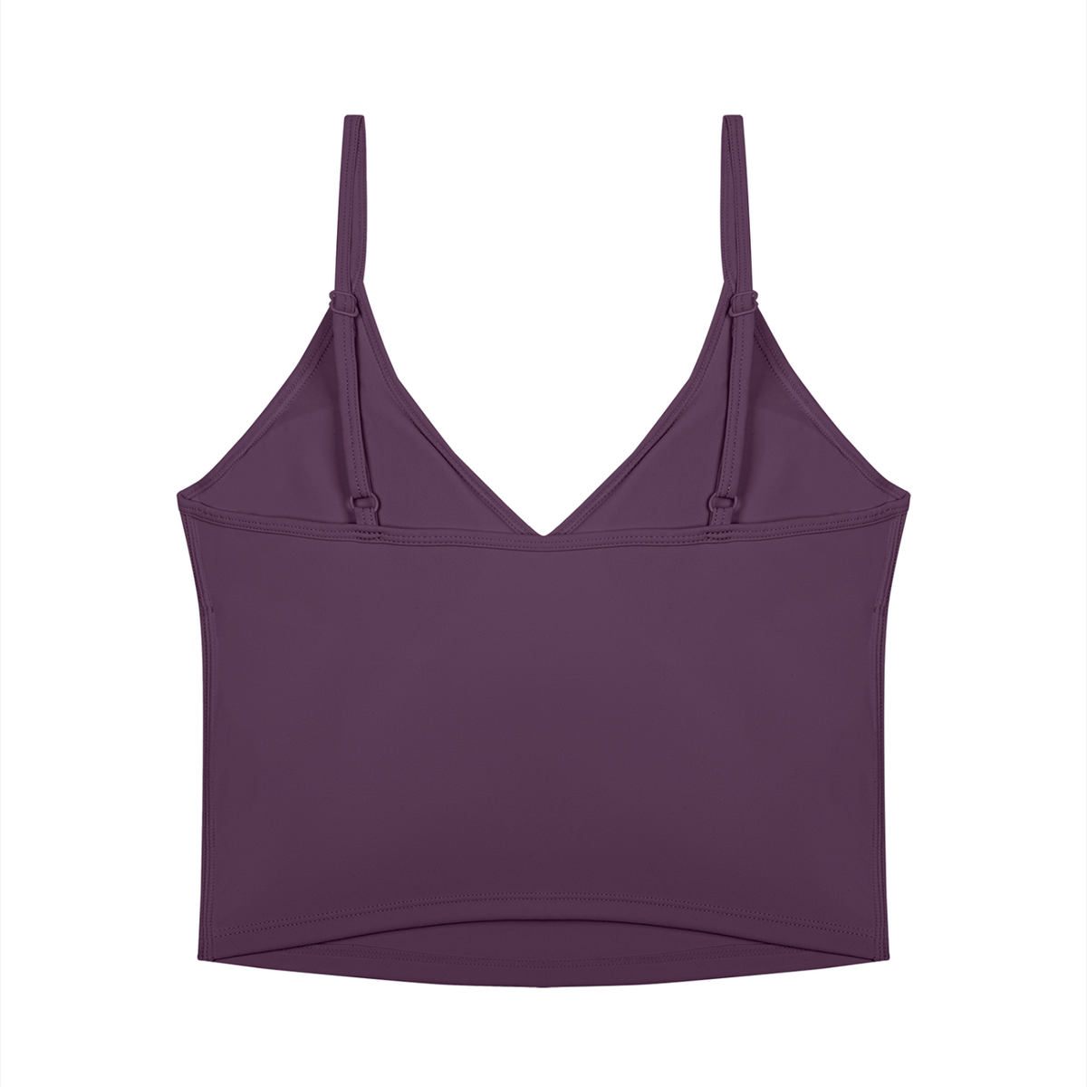 NEVER DEFEATED V-NECK YOGA TANK TOP 'PURPLE'