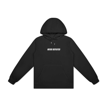 NEVER DEFEATED CLASSIC HOODIE 'VOLUME 1' BLACK