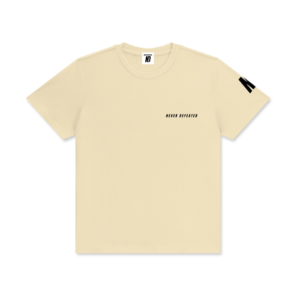 NEVER DEFEATED CLASSIC LOGO TEE ‘BLACK’