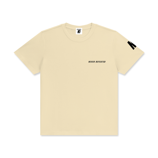 NEVER DEFEATED CLASSIC LOGO TEE ‘BLACK’