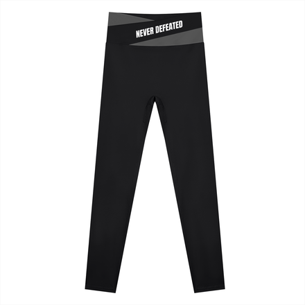 NEVER DEFEATED BLOCK YOGA LEGGINGS 'BLACK'