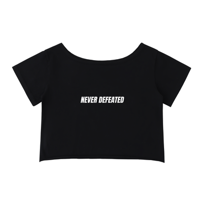 NEVER DEFEATED CROP TOP ‘BLACK’