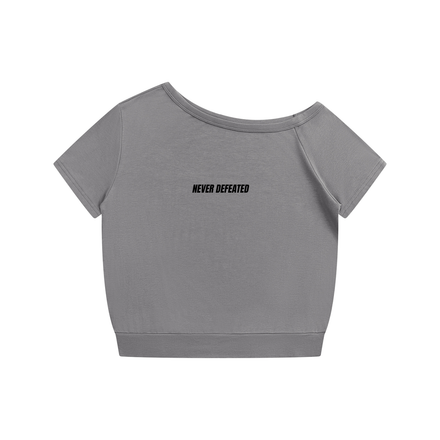 NEVER DEFEATED HIGH WAISTED YOGA SHORTS 'GRAY'