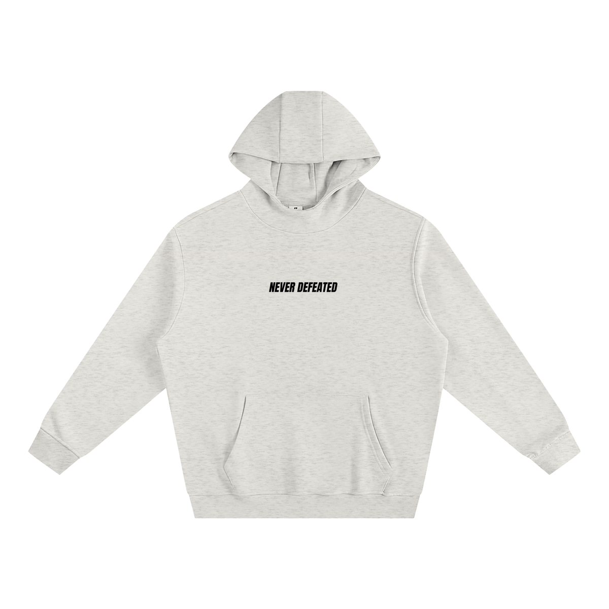 NEVER DEFEATED HIGH NECK HOODIE ‘WHITE’