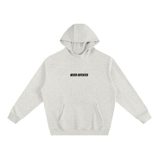 NEVER DEFEATED HIGH NECK HOODIE ‘WHITE’