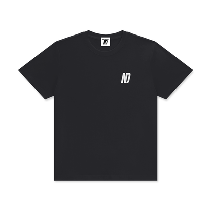 NEVER DEFEATED CLASSIC LOGO TEE ‘BLACK’