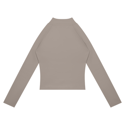 NEVER DEFEATED PANELED YOGA JACKET 'DARK PURPLE'