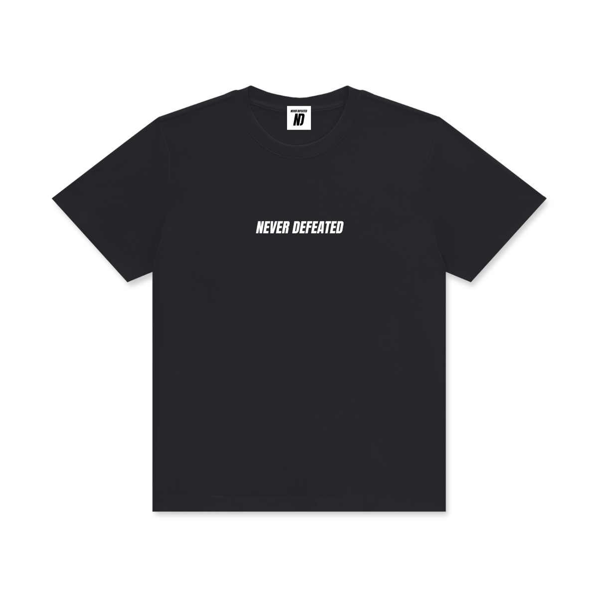 NEVER DEFEATED CLASSIC TEE ‘BLACK’