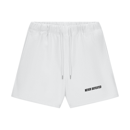 NEVER DEFEATED SHORTS 'WHITE'