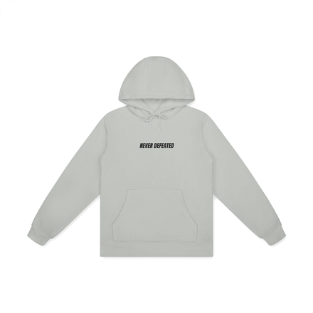 NEVER DEFEATED CLASSIC HOODIE 'VOLUME 1' GRAY