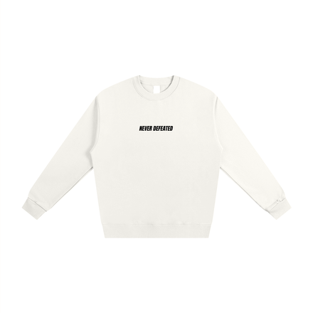 NEVER DEFEATED SWEATSHIRT 'VOLUME 1' WHITE