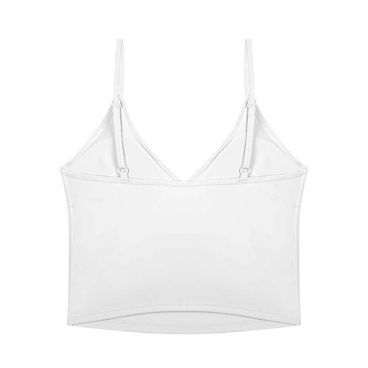 NEVER DEFEATED V-NECK YOGA TANK TOP 'WHITE'