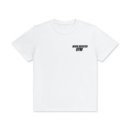 NEVER DEFEATED GYM TEE 'VOLUME 1' WHITE