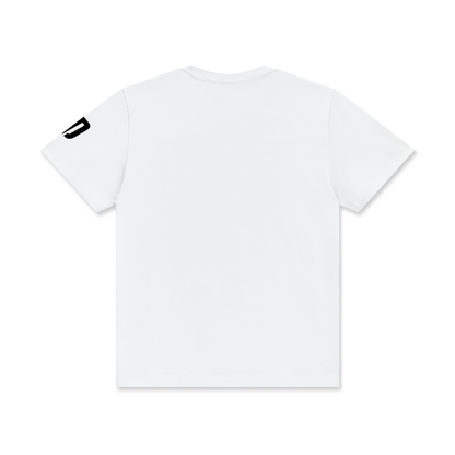 NEVER DEFEATED CLASSIC LOGO TEE ‘WHITE’