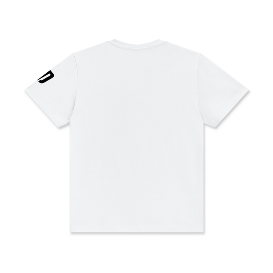NEVER DEFEATED CLASSIC LOGO TEE ‘WHITE’