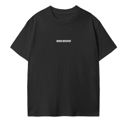 NEVER DEFEATED TEE 'VOLUME 1' BLACK