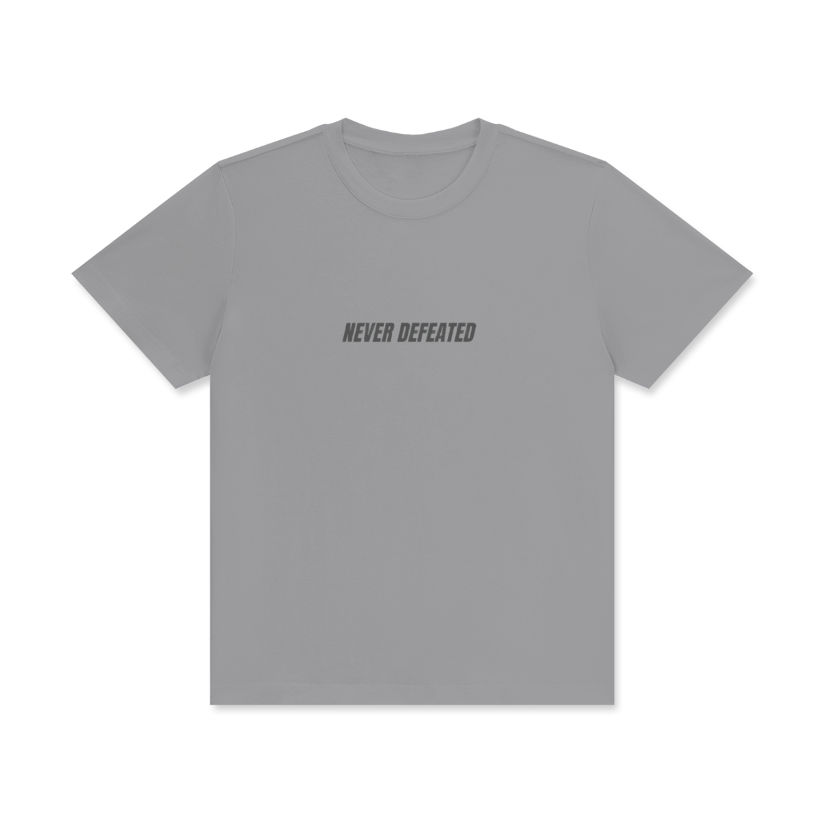 NEVER DEFEATED CLASSIC TEE ‘GRAY’