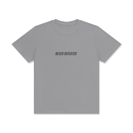 NEVER DEFEATED CLASSIC TEE ‘GRAY’