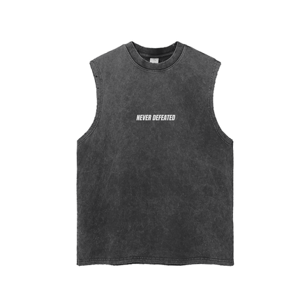 NEVER DEFEATED TANK TOP 'VOLUME 1' BLACK