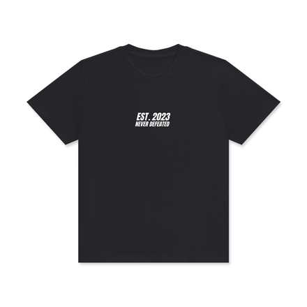 NEVER DEFEATED CLASSIC TEE ‘BLACK’