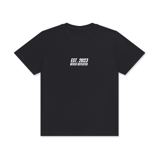 NEVER DEFEATED CLASSIC TEE ‘BLACK’