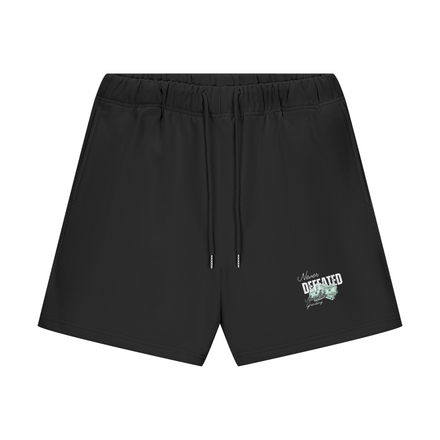 NEVER DEFEATED SHORTS 'VOLUME 2' BLACK