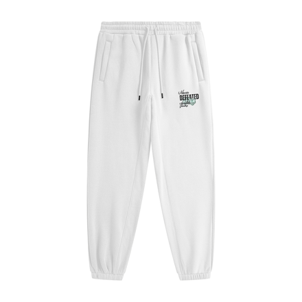 NEVER DEFEATED JOGGERS  ‘VOLUME 2’ WHITE