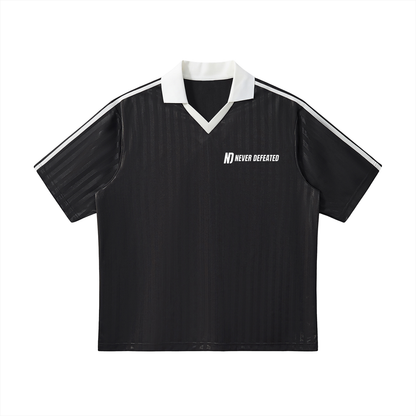 NEVER DEFEATED STRIPED SOCCER JERSEY
