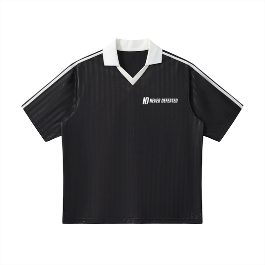 NEVER DEFEATED STRIPED SOCCER JERSEY