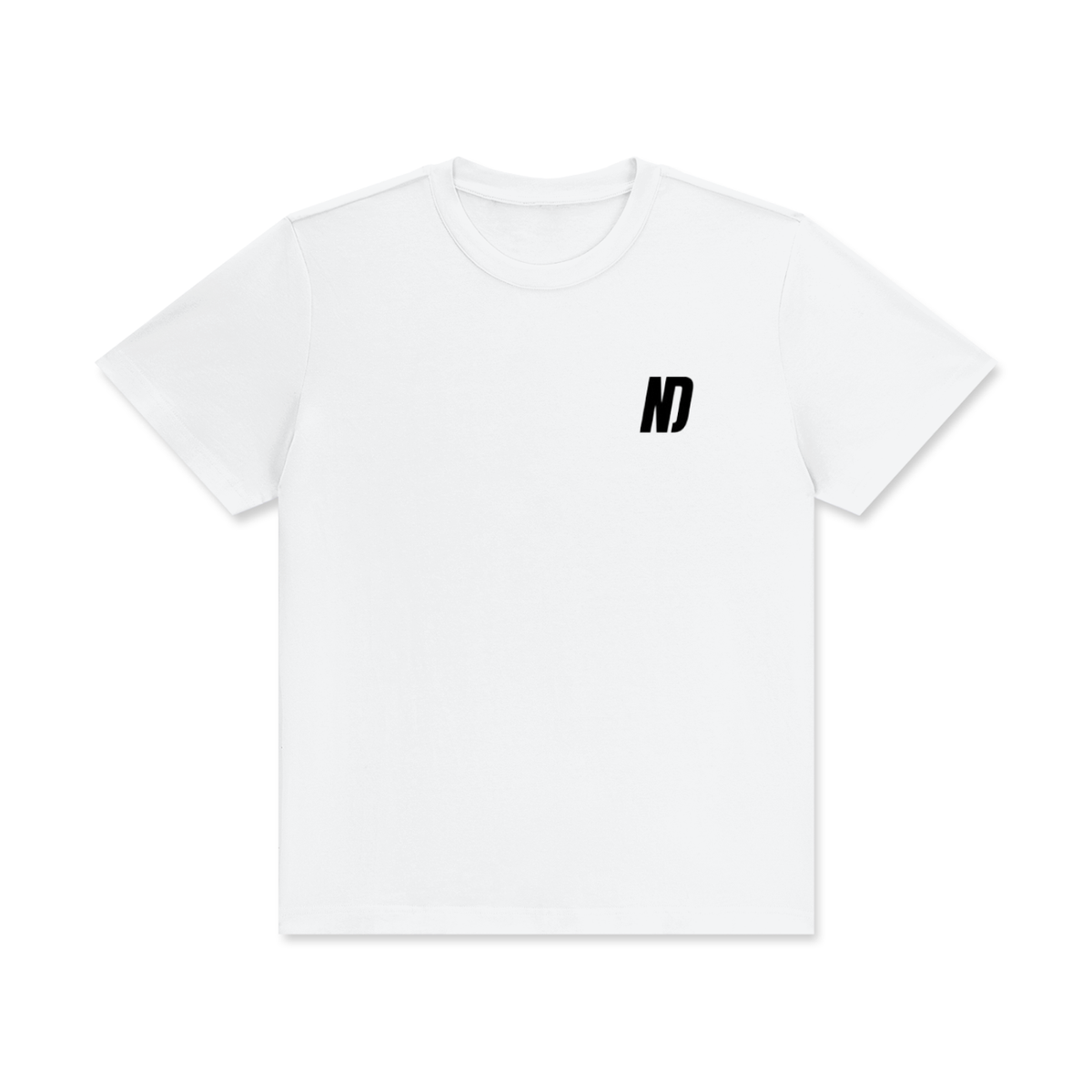 NEVER DEFEATED CLASSIC LOGO TEE ‘WHITE’