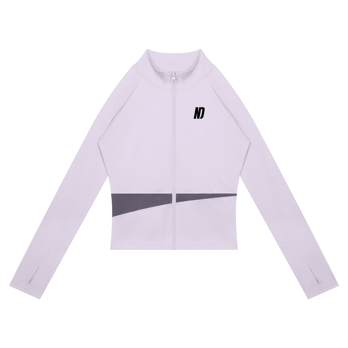 NEVER DEFEATED PANELED YOGA JACKET 'PURPLE'
