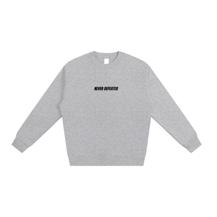 NEVER DEFEATED SWEATSHIRT 'VOLUME 1' GRAY