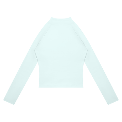 NEVER DEFEATED PANELED YOGA JACKET 'BABY BLUE'