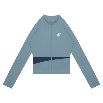 NEVER DEFEATED PANELED YOGA JACKET 'BLACK'