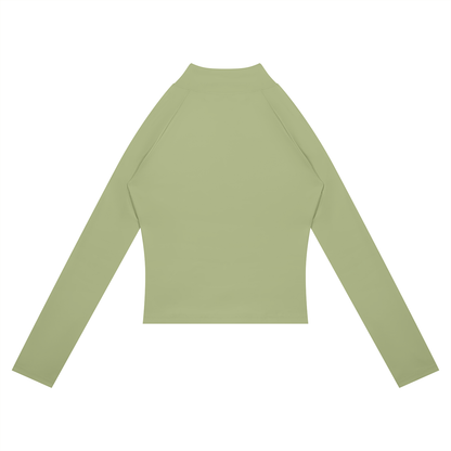 NEVER DEFEATED PANELED YOGA JACKET 'GREEN'
