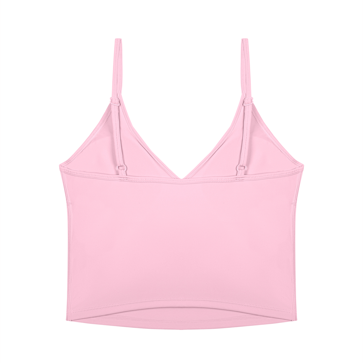 NEVER DEFEATED V-NECK YOGA TANK TOP 'PINK'