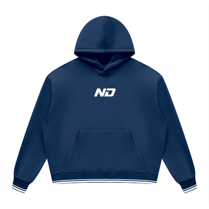 Unisex Oversized Color Block Fleece Hoodie