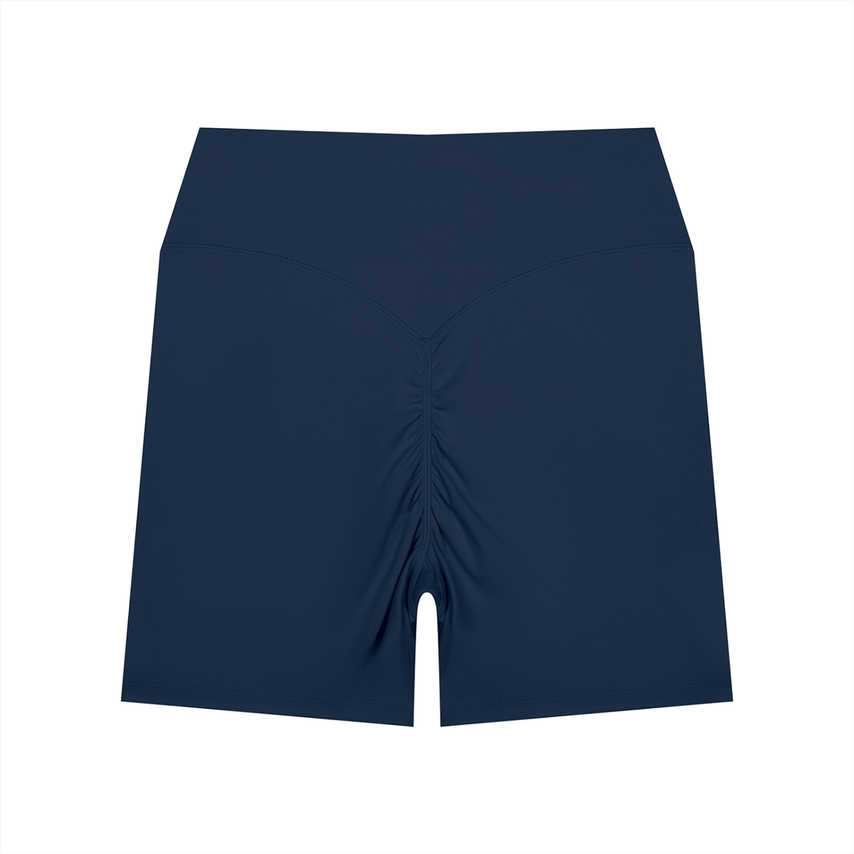 NEVER DEFEATED HIGH WAISTED YOGA SHORTS 'BLUE'