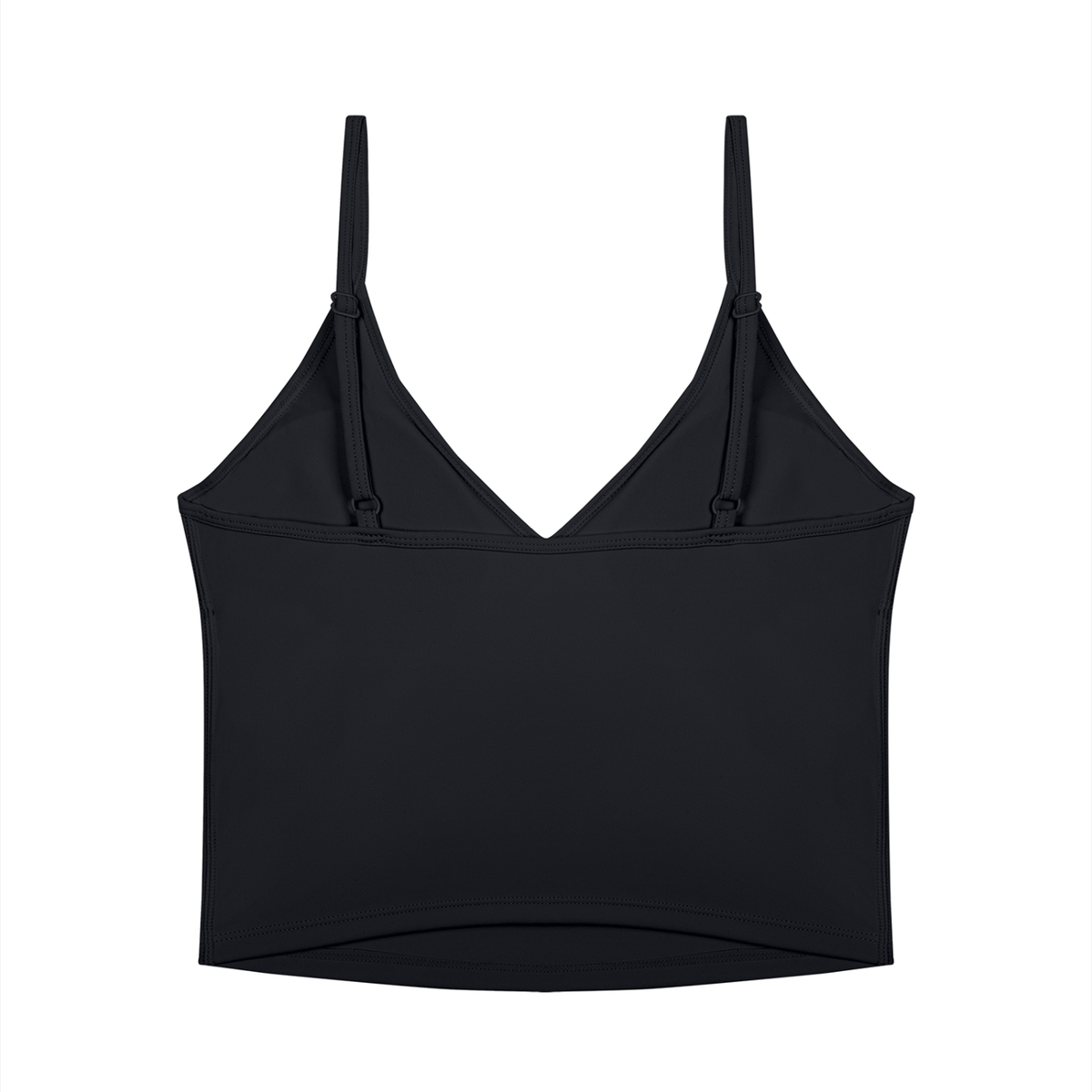 NEVER DEFEATED V-NECK YOGA TANK TOP 'BLACK'