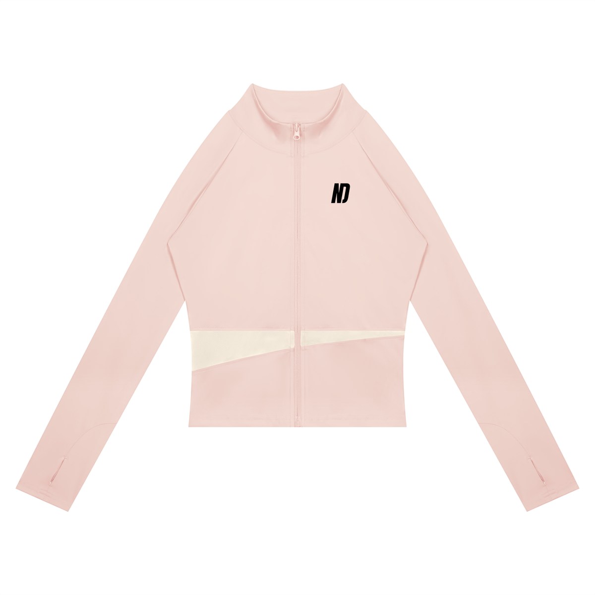 NEVER DEFEATED PANELED YOGA JACKET 'PINK'