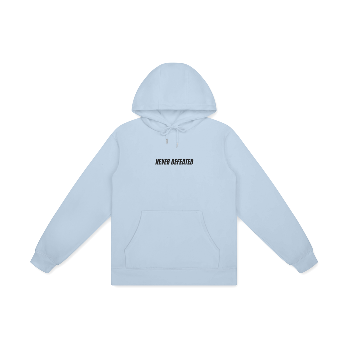 NEVER DEFEATED CLASSIC HOODIE ‘BLUE’